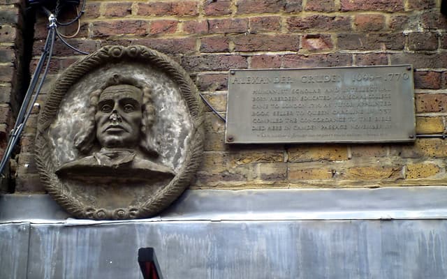 Alexander Cruden bronze plaque