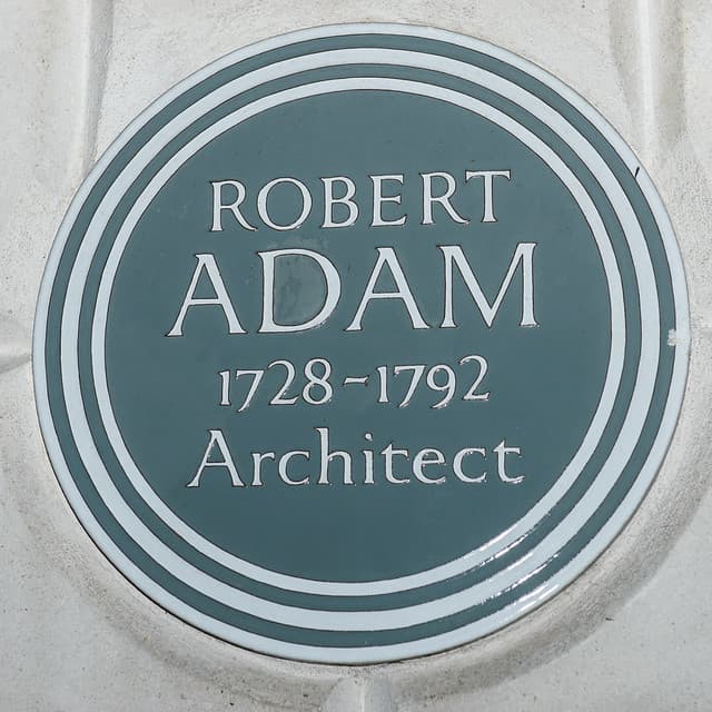 Robert Adam brown plaque