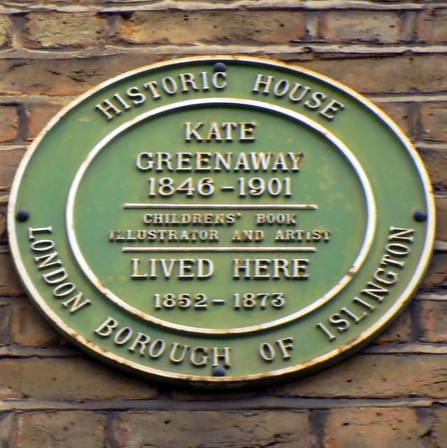 Kate Greenaway green plaque
