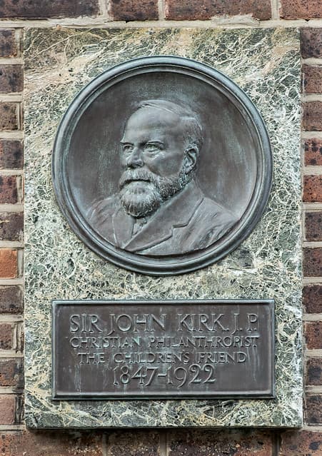 John Kirk marble plaque