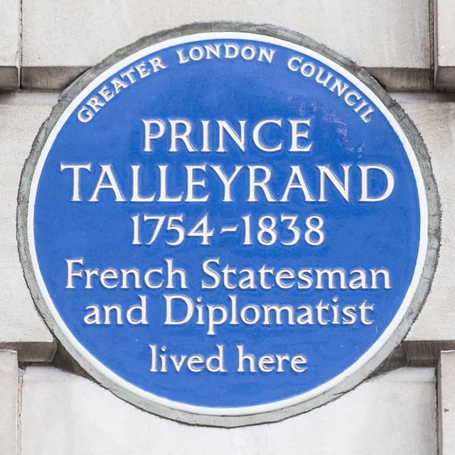 Charles Maurice de Talleyrand-Périgord blue plaque