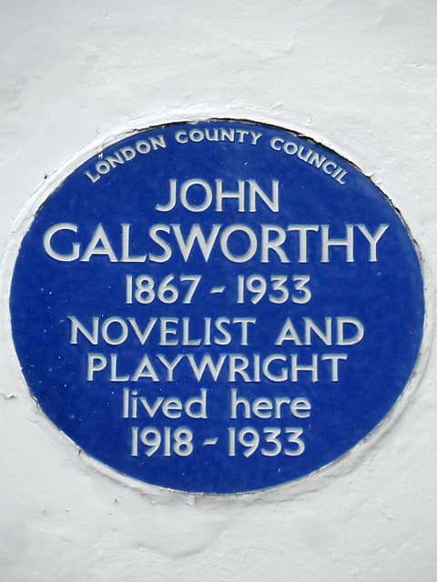 John Galsworthy blue plaque