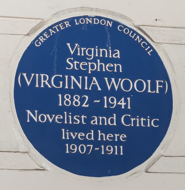Virginia Woolf blue plaque