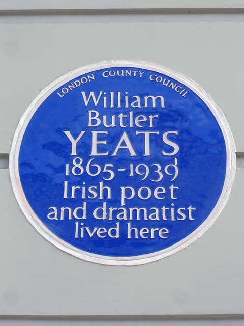 William Butler Yeats blue plaque