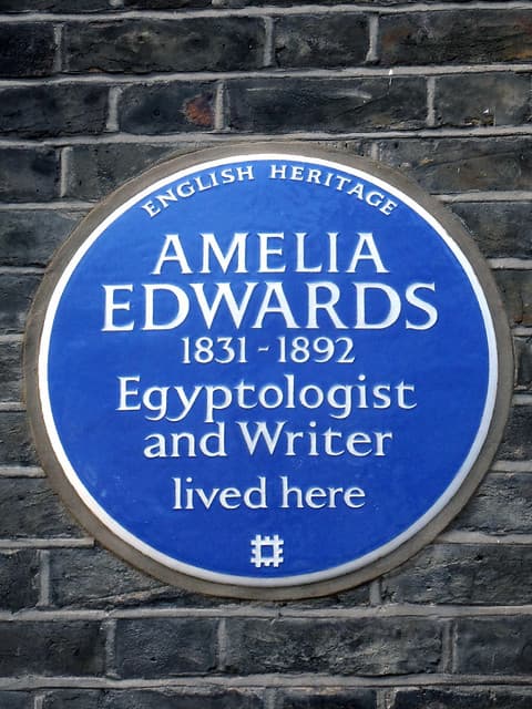 Amelia Edwards blue plaque