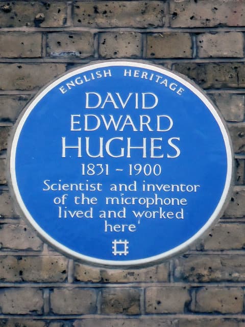 David Edward Hughes blue plaque