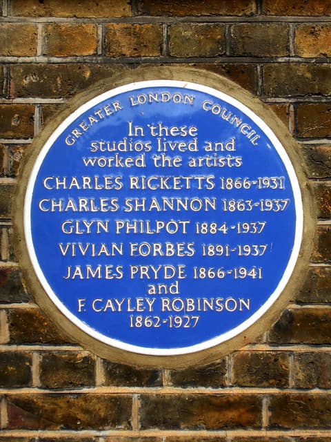 Charles Ricketts, Glyn Philpot, James Pryde, Frederick Cayley Robinson, and 2 others