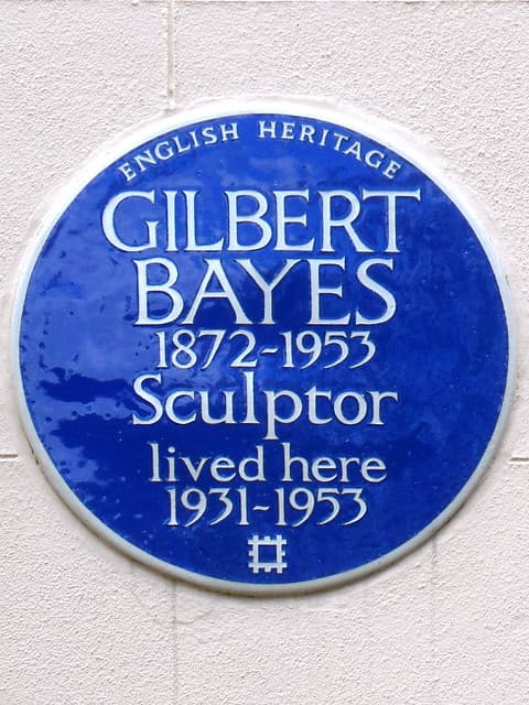 Gilbert Bayes blue plaque