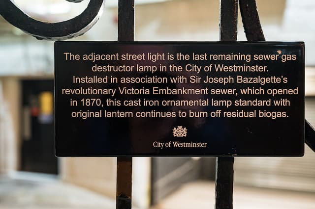 Joseph Bazalgette black plaque