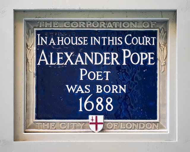 Alexander Pope blue plaque