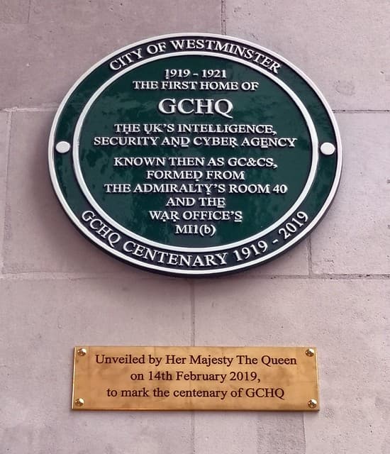 GCHQ green plaque