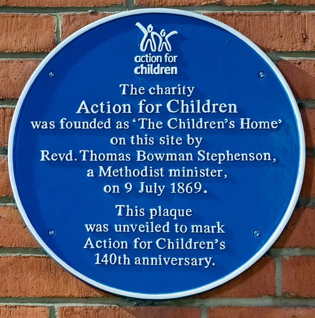 Action for Children and Thomas Bowman Stephenson blue plaque