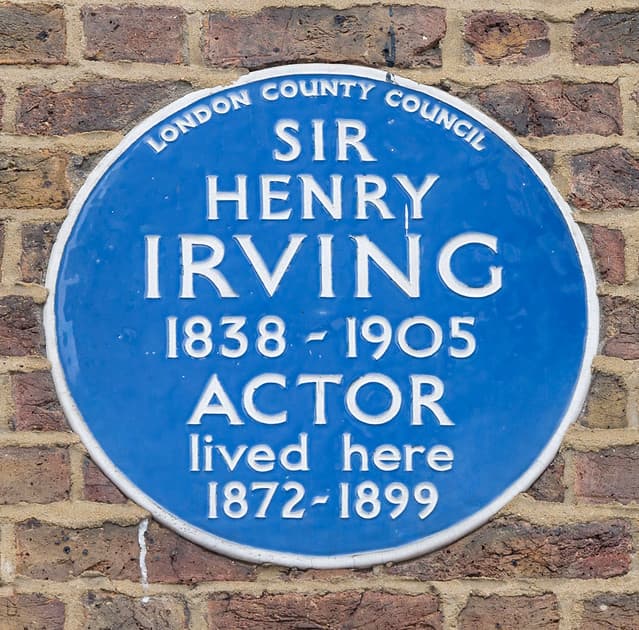 Henry Irving blue plaque