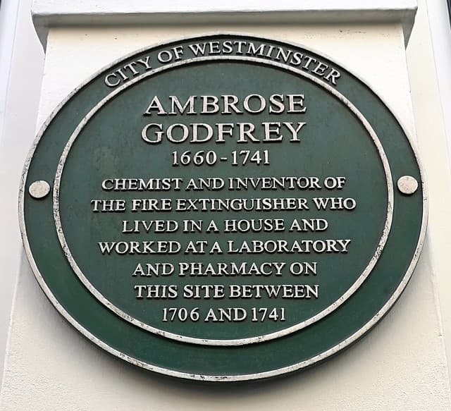 Ambrose Godfrey green plaque