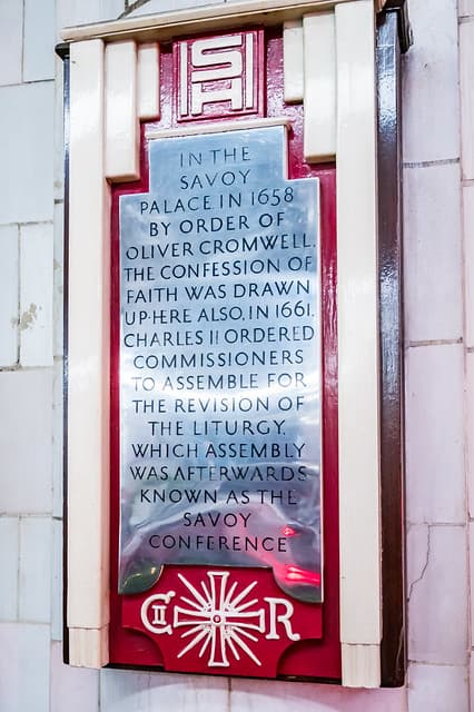 Charles II and Oliver Cromwell grey plaque