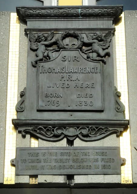Thomas Lawrence bronze plaque