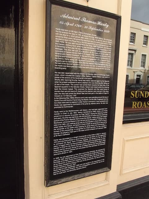 Thomas Hardy black plaque