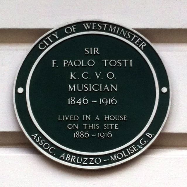 Paolo Tosti green plaque