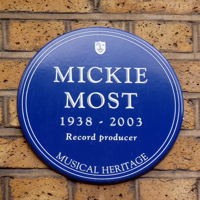Mickie Most blue plaque