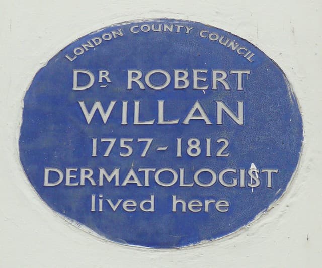 Robert Willan blue plaque