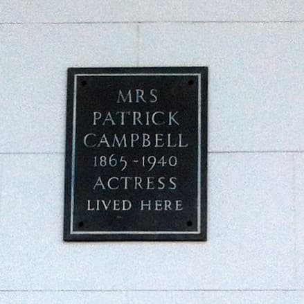 Mrs. Patrick Campbell grey plaque