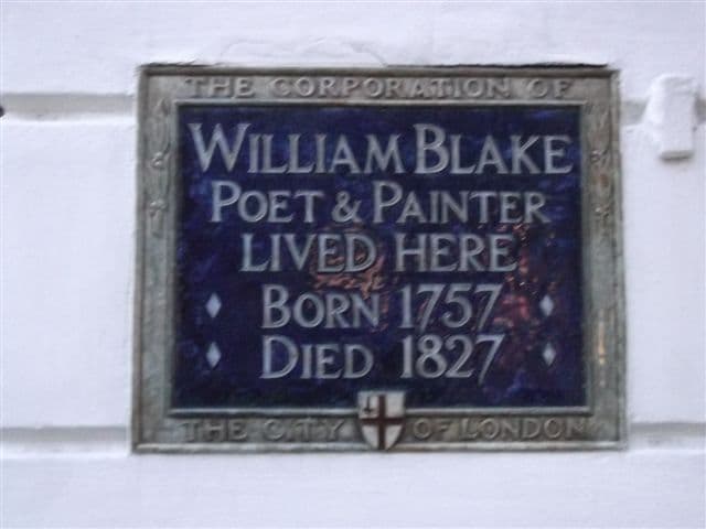 William Blake blue plaque