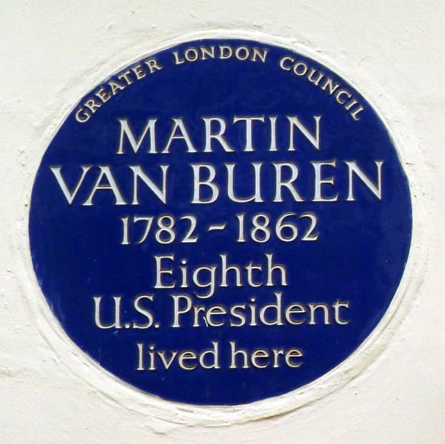 Martin Van Buren blue plaque