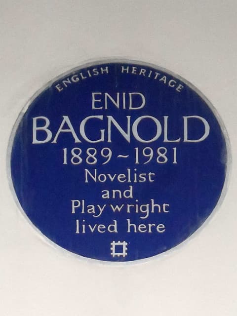 Enid Bagnold blue plaque