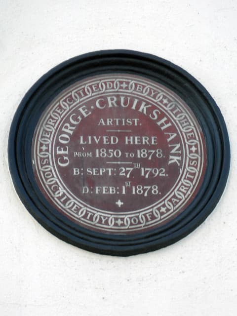 George Cruikshank blue plaque