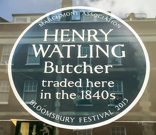 Henry Watling blue plaque