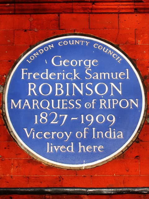 George Robinson blue plaque