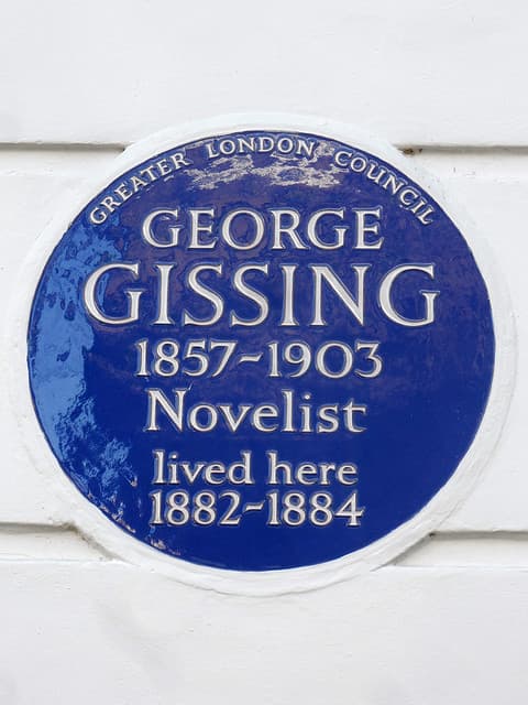 George Gissing blue plaque