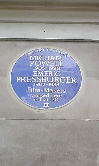 Michael Powell and Emeric Pressburger blue plaque