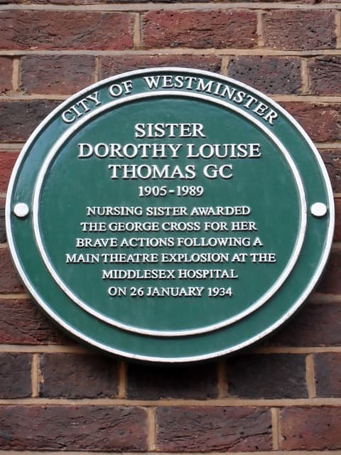 Dorothy Louise Thomas green plaque