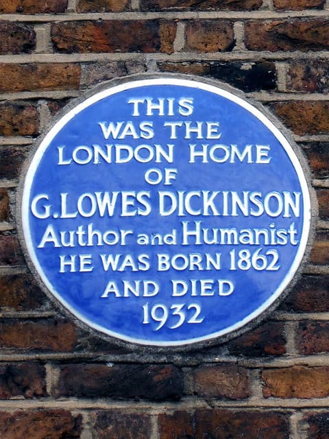 Goldsworthy Lowes Dickinson blue plaque