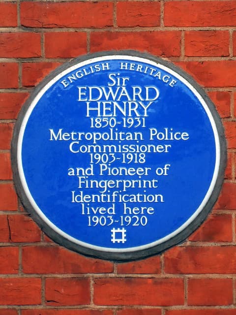 Edward Henry blue plaque