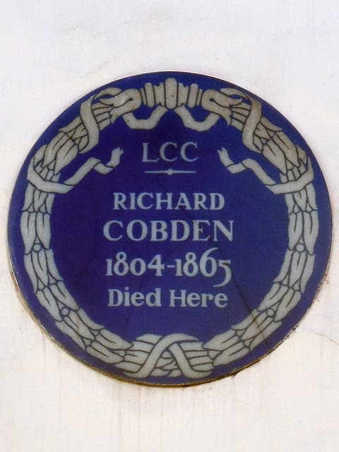 Richard Cobden blue plaque