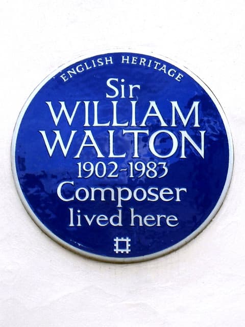 William Walton blue plaque