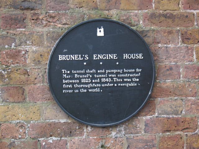 Marc Isambard Brunel and Brunel's Engine House black plaque