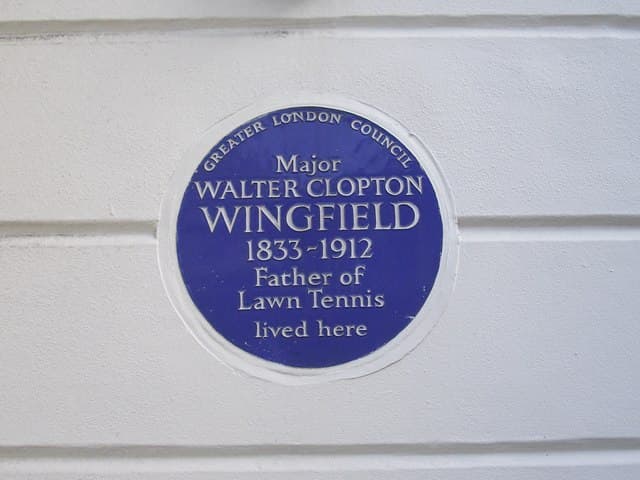Walter Clopton Wingfield blue plaque