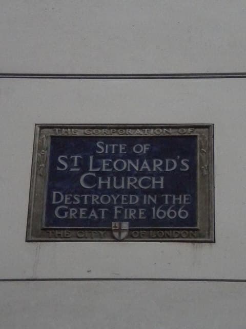 St. Leonard’s Church, London blue plaque