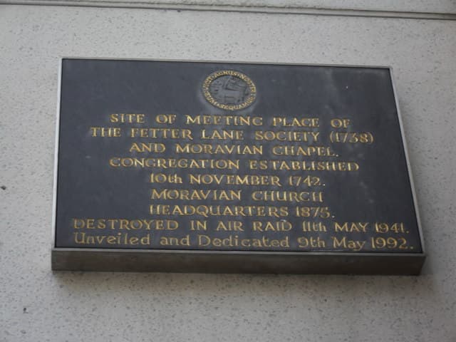 Fetter Lane Society and Moravian Chapel (Site)