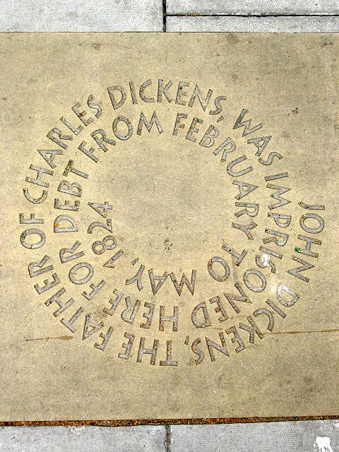 John Dickens stone plaque