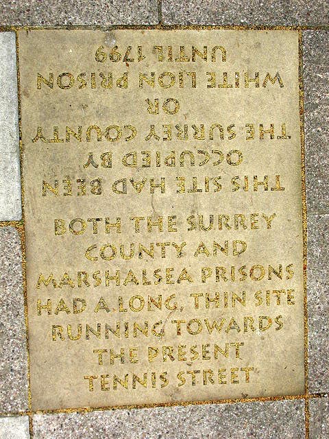 Surrey County Prison stone plaque