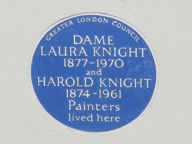 Laura Knight and Harold Knight blue plaque