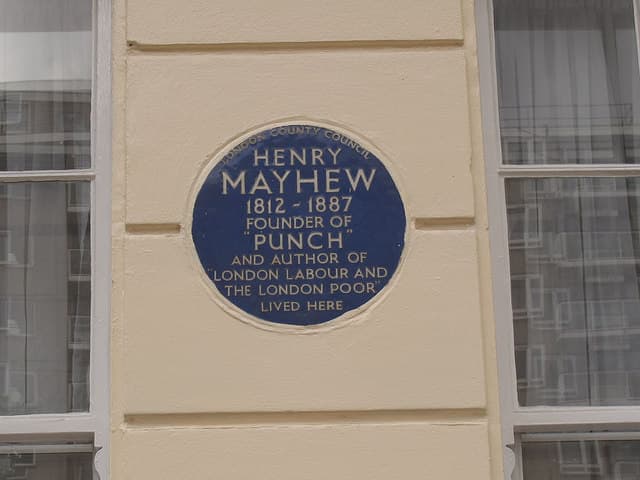Henry Mayhew blue plaque