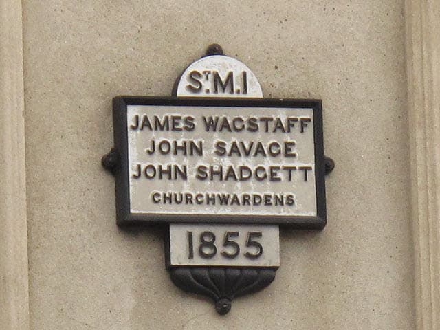 James Wagstaff, John Savage, and John Shadgett white plaque
