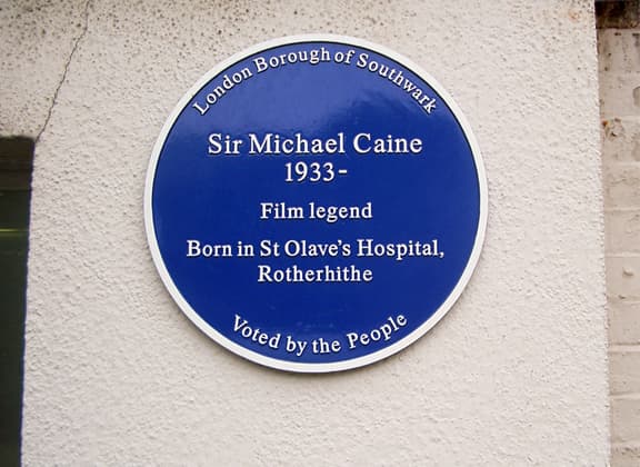Michael Caine blue plaque